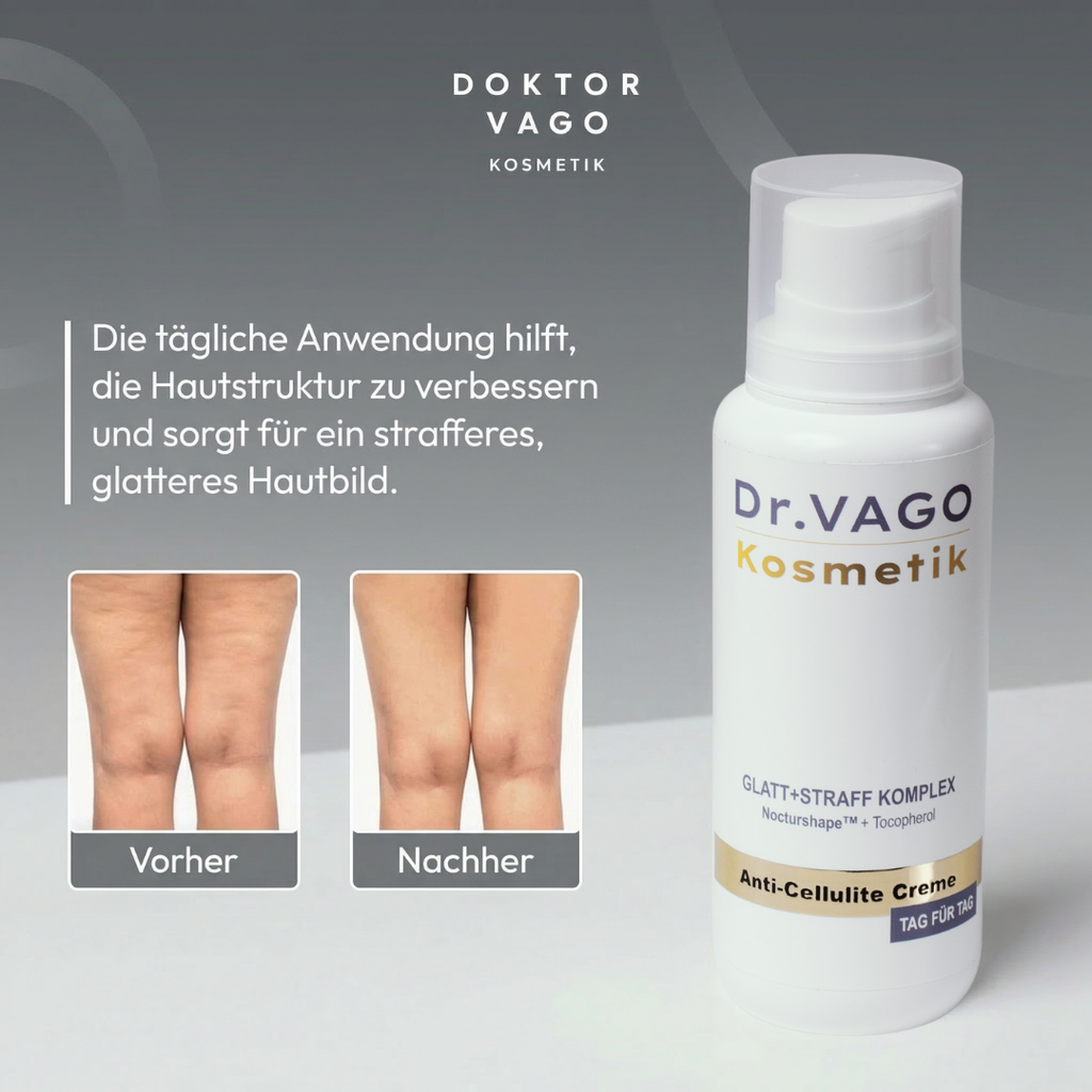 Straffende Anti-Cellulite Körperlotion mit Nocturshape™ von Mein Shop, Hautstraffung und Verbesserung der Hautstruktur sichtbar